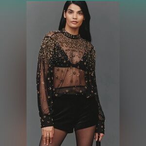 Farm Rio
Bubble Sheer Cotton Blouse